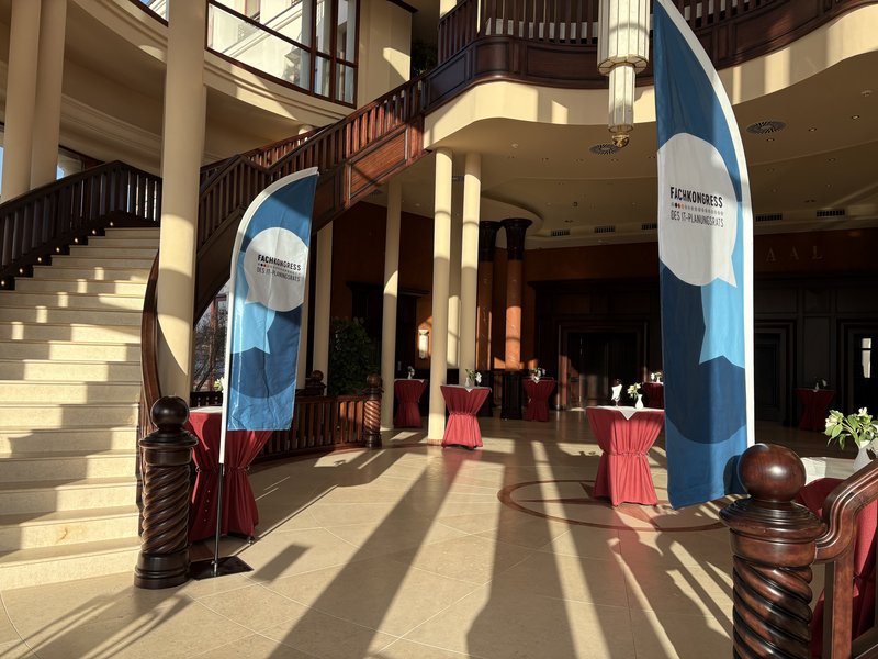 Empfangshalle des Konferenzzentrum des 14. Fachkongresses