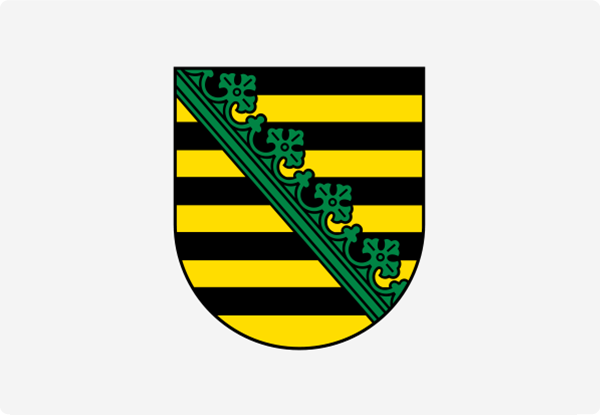 Wappen des Bundeslands Sachsen